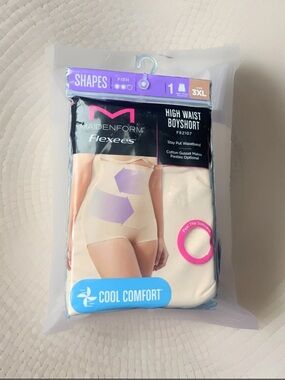 Maidenform Flexees High Waist Boyshort - Beige/Cream